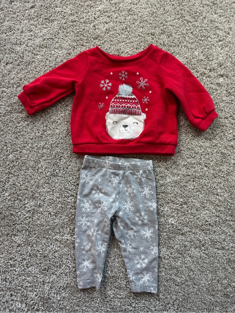 Baby Girl 9 Month Holiday Clothing Bundle Plaid Fleece Outfit set 8 Pieces